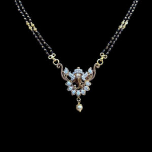Divine Ganesha Diamond Black Bead Mangalsutra