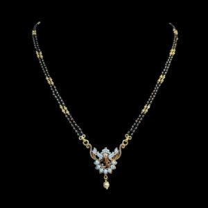 Divine Ganesha Diamond Black Bead Mangalsutra