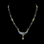 Elegant Diamond Drop Black Bead Mangalsutra