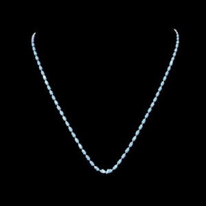 Dainty White Gold Diamond Bead Chain
