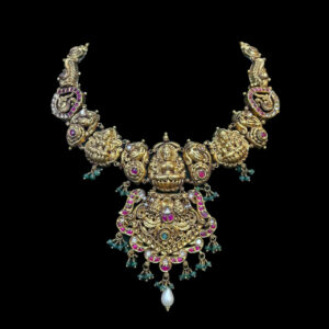 Majestic Lakshmi Nakshi Antique Gold Temple Necklace