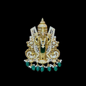 Divine Balaji Antique Gold Diamond Pendant