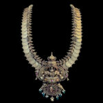 Majestic Lakshmi Antique Gold Kasu Coin Gopuram Haram