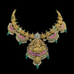 Divine Lakshmi Antique Gold Ruby Temple Necklace