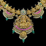 Divine Lakshmi Antique Gold Ruby Temple Necklace