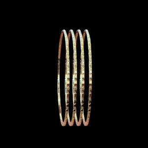 Radiant Gold Sparkle Bangles Set