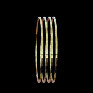 Classic Gold Flat Bangles Set
