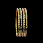 Regal Gold Twisted Bangles Set