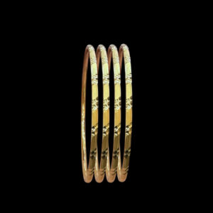Elegant Gold Slim Bangles Set