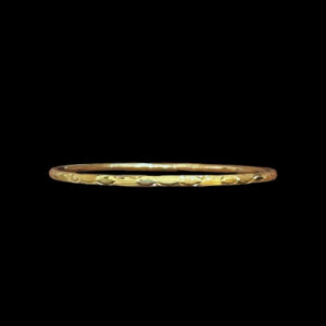 Dainty Gold Diamond-Cut Bangles Set