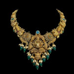 Majestic Lakshmi Antique Gold Nakshi Necklace