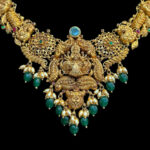 Majestic Lakshmi Antique Gold Nakshi Necklace