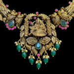Divine Radha Krishna Antique Gold Necklace