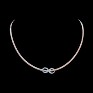 Dainty Rose Gold Mesh Infinity Chain