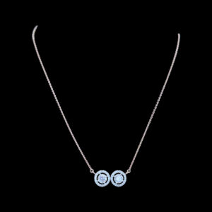 Radiant Diamond Double Halo Pendant Necklace