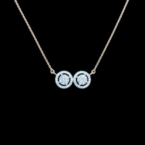 Radiant Diamond Double Halo Pendant Necklace