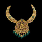 Graceful Lakshmi Antique Gold Temple Necklace