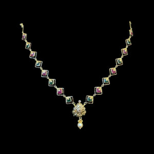 Regal Ruby & Emerald Kundan Gold Necklace