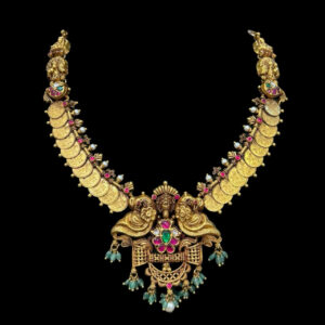 Regal Lakshmi Kasu Antique Gold Haram
