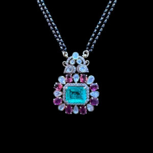 Regal Emerald & Ruby Diamond Mangalsutra