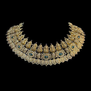 Divine Lakshmi Kasu Antique Gold Choker