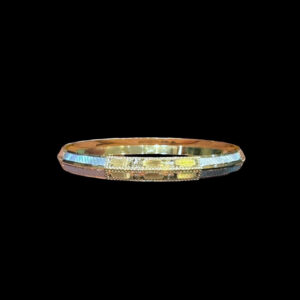 Ornate Nakshi Two-Tone Gold Bangle