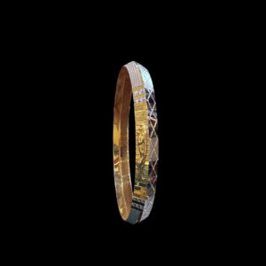 Majestic Nakshi Two-Tone Gold Bangle