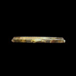 Elegant Ridged Two-Tone Gold Bangle