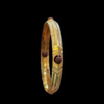 Sacred Rudraksha Two-Tone Gold Bangle