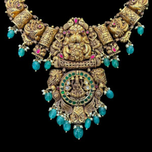Divine Ganesha Temple Antique Gold Necklace