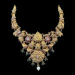 Grand Lakshmi Peacock Antique Gold Temple Necklace
