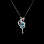 Whimsical Peacock Emerald & Diamond Mangalsutra