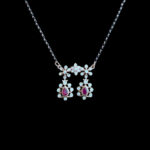Graceful Diamond & Ruby Twin-Drop Mangalsutra