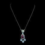 Regal Ruby Cabochon & Diamond Mangalsutra