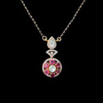 Elegant Ruby & Diamond Round Mangalsutra
