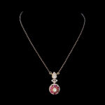 Elegant Ruby & Diamond Round Mangalsutra