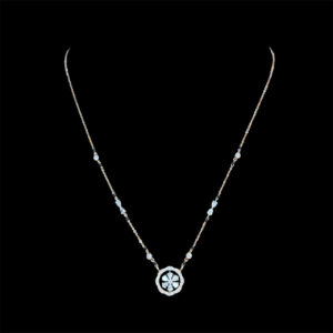 Dainty Diamond Round Pendant Mangalsutra