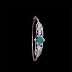 Elegant Emerald & Diamond White Gold Bracelet