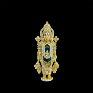 Divine Balaji Emerald & Diamond Gold Pendant