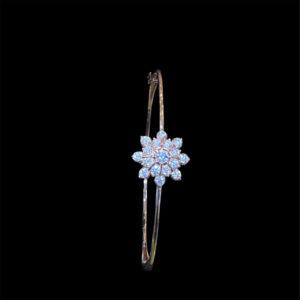 Ethereal White Gold Diamond Floral Bracelet