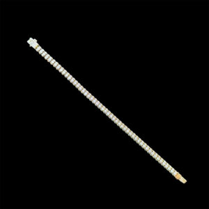 Classic Gold & Diamond Two-Row Tennis Bracelet