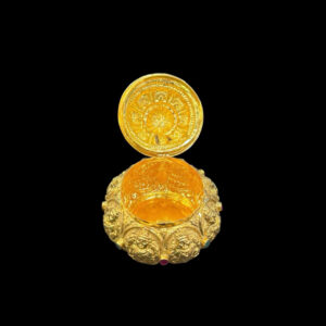 Regal Lakshmi Antique Gold Kumkum Box