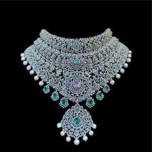 Divine Emerald & Diamond Grand Bridal Choker