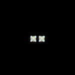 Playful Diamond Clover Rose Gold Stud Earrings