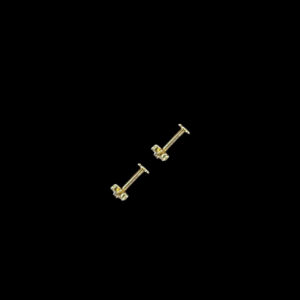 Playful Diamond Clover Rose Gold Stud Earrings