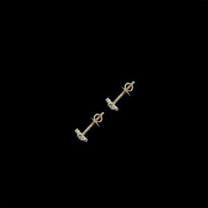 Radiant Diamond Lotus Stud Earrings