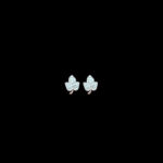 Graceful Diamond Ivy Leaf Stud Earrings