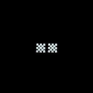 Classic Diamond Chequer Square Stud Earrings