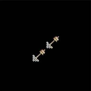 Classic Diamond Chequer Square Stud Earrings
