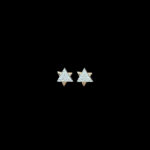Regal Diamond Pyramid Rose Gold Stud Earrings